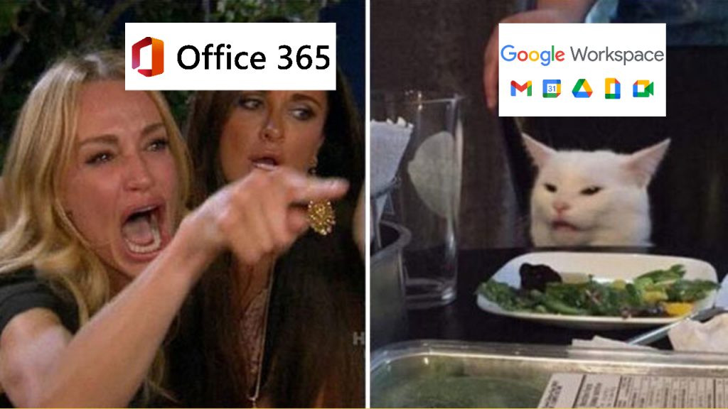 Office 365 Google Workspace Meme